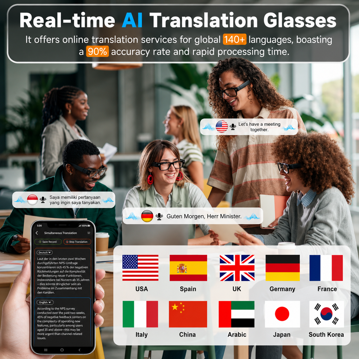 Lentes inteligentes con AI