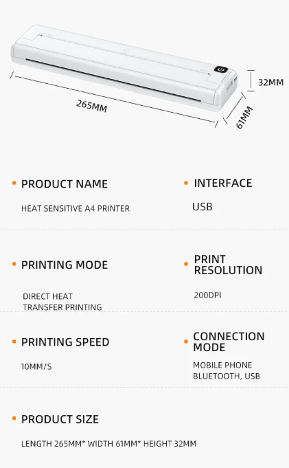 A4 Thermal Error Printer